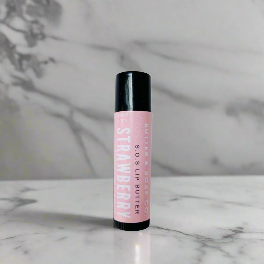 ✨HOST PICK 🍓Two Handcrafted S.O.S Lip Butter Sticks Strawberry